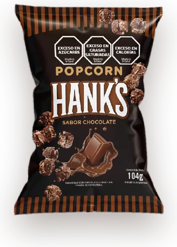 Pochoclo Hank's sabor chocolate