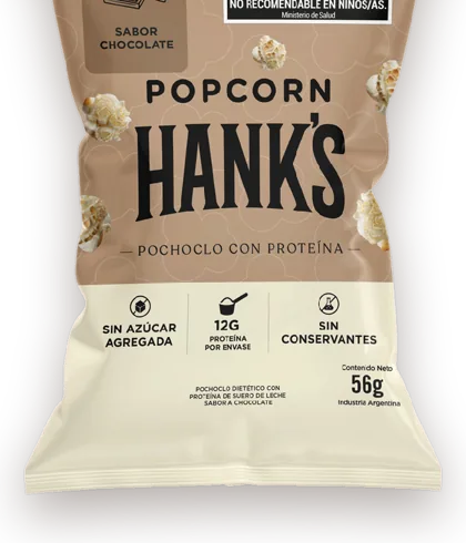 Pochoclo con proteína Hank's sabor chocolate