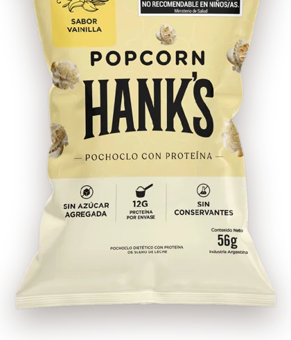 Pochoclo con proteína Hank's sabor vainilla