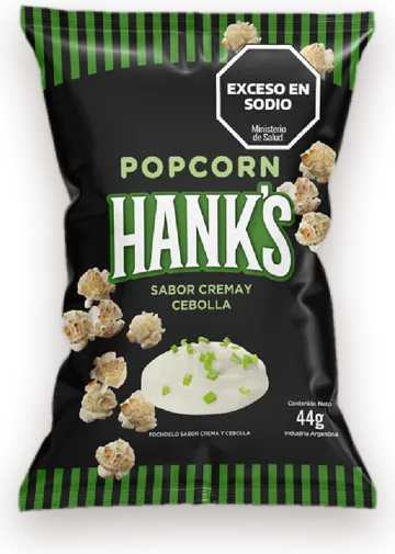 Pochoclo Hank's sabor crema y cebolla 44 g